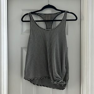 DYI black and white striped tank
